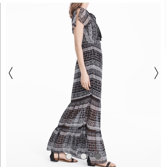 White House Black Market Women's
Flutter-Sleeve Printed Woven Maxi Dress - Picture 5 of 16